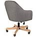 Sedia In Legno E Imbottita Con Ruote Grigie 63x54x40/87h - Foto miniatura 4