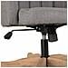Sedia In Legno E Imbottita Con Ruote Grigie 63x54x40/87h - Foto miniatura 8