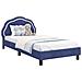 Struttura letto bambini con testata Blu Polizia 90 x 190 cm - Foto miniatura 1
