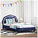 Struttura letto bambini con testata Blu Polizia 90 x 190 cm - Foto miniatura 2