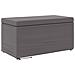 Pouf Grigio Pelle Sintetica e Legno Ingegnerizzato - Foto miniatura 1