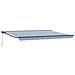 Tenda retrattile manuale Blu e Bianco 5 × 3,5 m - Foto miniatura 1