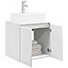 Mobile Lavabo da Parete Bianco Lucido 49,5 x 41 x 62,5 cm - Foto miniatura 2