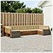 Set di divani da esterno con cuscino 7 pcs Naturale e Beige - Foto miniatura 2