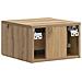 Mobiletto da notte a muro con cassetto 2 pcs Rovere Artigianale - Foto miniatura 7