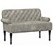 Loveseat con bottoni imbottiti Grigio Chiaro 120 x 65 x 78 cm - Foto miniatura 1