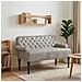 Loveseat con bottoni imbottiti Grigio Chiaro 120 x 65 x 78 cm - Foto miniatura 2
