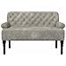 Loveseat con bottoni imbottiti Grigio Chiaro 120 x 65 x 78 cm - Foto miniatura 3