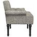 Loveseat con bottoni imbottiti Grigio Chiaro 120 x 65 x 78 cm - Foto miniatura 4