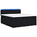 Letto box spring con materasso Nero 160 x 200 cm Tessuto - Foto miniatura 1