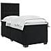 Letto box spring con materasso Nero 80 x 200 cm Velluto - Foto miniatura 3