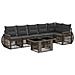Set Divano da Giardino 7 pz Grigio e Grigio Scuro polyrattan - Foto miniatura 1