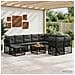 Set di divani da esterno 11 pz Nero e Grigio scuro polyrattan - Foto miniatura 6