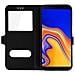 Custodia Samsung Galaxy J6 Plus Doppia Finestra Cover Silicone - Nero - Foto miniatura 4