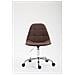 Sedia Ufficio Reims in Tessuto - Sedia da Lavoro con Ruote I Poltroncina Design Imbottita e Trapuntata I Sedia Scrivania Regolabile in Altezza I Sedia Studio Girevole Marrone - Foto miniatura 2