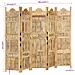 Divisorio A 5 Pannelli Intagliato 200x165cm Massello Di Mango - Foto miniatura 4
