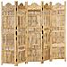 Divisorio A 5 Pannelli Intagliato 200x165cm Massello Di Mango - Foto miniatura 1