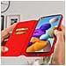 Custodia Samsung Galaxy A21s Portacarte Funzione Supporto Similpelle Rosso - Foto miniatura 3