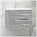 Mobile Bagno E Lavabo Integrato Grigio Sonoma Legno Multistrato - Foto miniatura 1