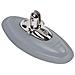 Supporto Incollabile In Neoprene Grigio E Forcella In Acciaio Inox Estraibile Tramite Perno Sfilabile A Molla Per Montaggio Capottine Su Gommoni. Dim. Mm. 205x10h - Foto miniatura 1