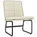 Sedia Lounge Crema 54x75x76 Cm In Similpelle - Foto miniatura 2