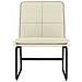 Sedia Lounge Crema 54x75x76 Cm In Similpelle - Foto miniatura 3