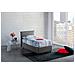 Letto Singolo Carola, Letto Contenitore Con Rivestimento In Tessuto, 100% Made In Italy, Apertura Laterale, Con Materasso Cm 80x190 Incluso, Tortora - Foto miniatura 1