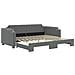 Divano Letto Con Letto Estraibile Grigio Scuro 80x200 Tessuto - Foto miniatura 2