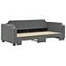 Divano Letto Con Letto Estraibile Grigio Scuro 80x200 Tessuto - Foto miniatura 3