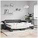 Divano Letto Con Letto Estraibile Grigio Scuro 80x200 Tessuto - Foto miniatura 1