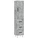Credenza Grigio Cemento 34,5x34x180 Cm In Legno Multistrato - Foto miniatura 2