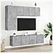 Mobili Tv A Parete 2pz Grigio Cemento 60x30x41 Cm - Foto miniatura 3