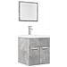 Set Mobili Da Bagno 2 Pz Grigio Cemento In Legno Multistrato - Foto miniatura 4