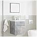 Set Mobili Da Bagno 2 Pz Grigio Cemento In Legno Multistrato - Foto miniatura 10