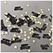 Cornetti, 30 Pezzi Lettere E 100 Pezzi Stelle Black - Foto miniatura 1