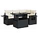 Set Divani Da Giardino 5 Pz Con Cuscini In Polyrattan Nero - Foto miniatura 2