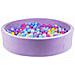 Ballenbak 130x30 Fluweel Zacht Paars Met Ballen 600 St. (roze, Geme Leerd, Geel, Babyblauw, Zeemeermineffect) - Foto miniatura 1