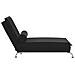 Lusso Casadino -  Chaise Longue Massaggi Con Cuscino A Rullo Nero In Velluto - Foto miniatura 4