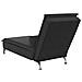 Lusso Casadino -  Chaise Longue Massaggi Con Cuscino A Rullo Nero In Velluto - Foto miniatura 5