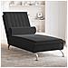 Lusso Casadino -  Chaise Longue Massaggi Con Cuscino A Rullo Nero In Velluto - Foto miniatura 8