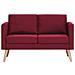 Lusso Casadino -  Divano A 2 Posti In Tessuto Rosso Vino - Foto miniatura 2