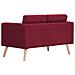 Lusso Casadino -  Divano A 2 Posti In Tessuto Rosso Vino - Foto miniatura 3