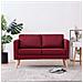Lusso Casadino -  Divano A 2 Posti In Tessuto Rosso Vino - Foto miniatura 8