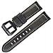 Cinturino Per Orologio In Pelle Italiana - Grigio Nero - 23mm - Foto miniatura 1
