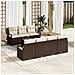 Set di Divano da Giardino a 8 Pezzi con Cuscini Marrone in Polyrattan, Divano da Giardino per 2 Persone con Cuscini Marrone in Polyrattan - Foto miniatura 2