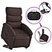Poltrona Alzapersona Reclinabile Marrone Scuro in Tessuto - Foto miniatura 5