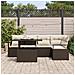 Set Divano da Giardino  da 6 Pezzi con Cuscini Marrone Polyrattan, Divano da Giardino  2 Posti con Cuscini Marrone Polyrattan - Foto miniatura 3