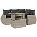 Set Divano da Giardino 5pz con Cuscini Grigio Chiaro Polyrattan - Foto miniatura 1
