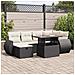 Set Divani da Giardino con Cuscini 7pz Nero Polyrattan - Foto miniatura 2
