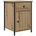 Comodino in rovere artigianale 40x42x60 cm Legno ingegnerizzato - Foto miniatura 1